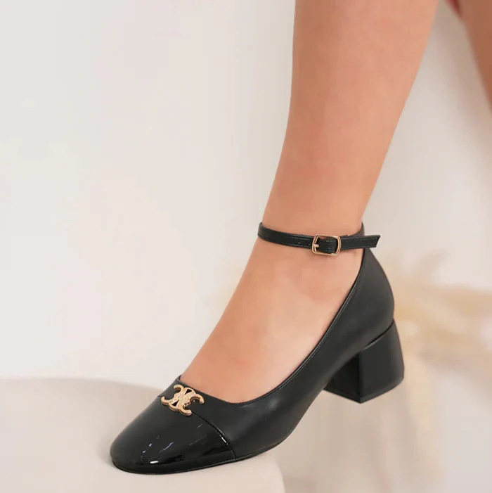 Escarpins à brides en similicuir brillant - argent – Image 7