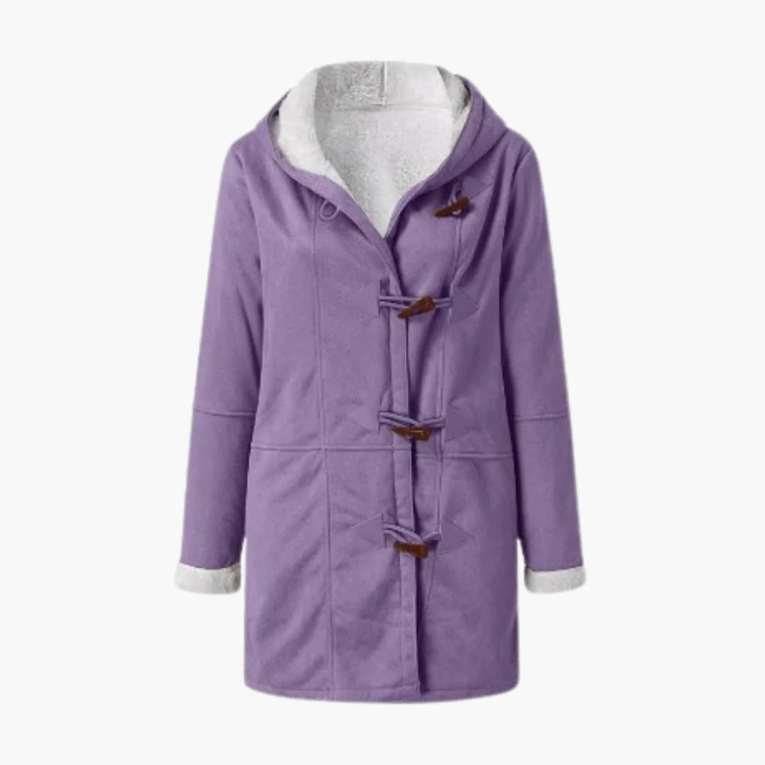 Manteau doublé femme en fausse fourrure avec capuche – Image 4