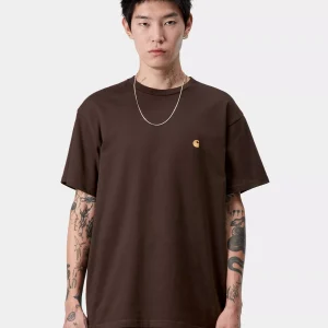 CARHARTT CHASE T-SHIRT TOBACCO/GOLD
