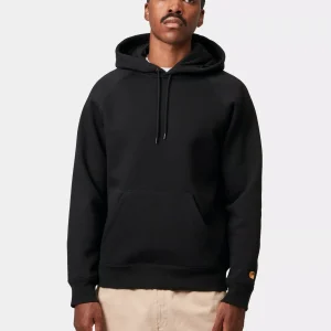 CARHARTT HOODED CHASE SWEAT BLACK/GOLD