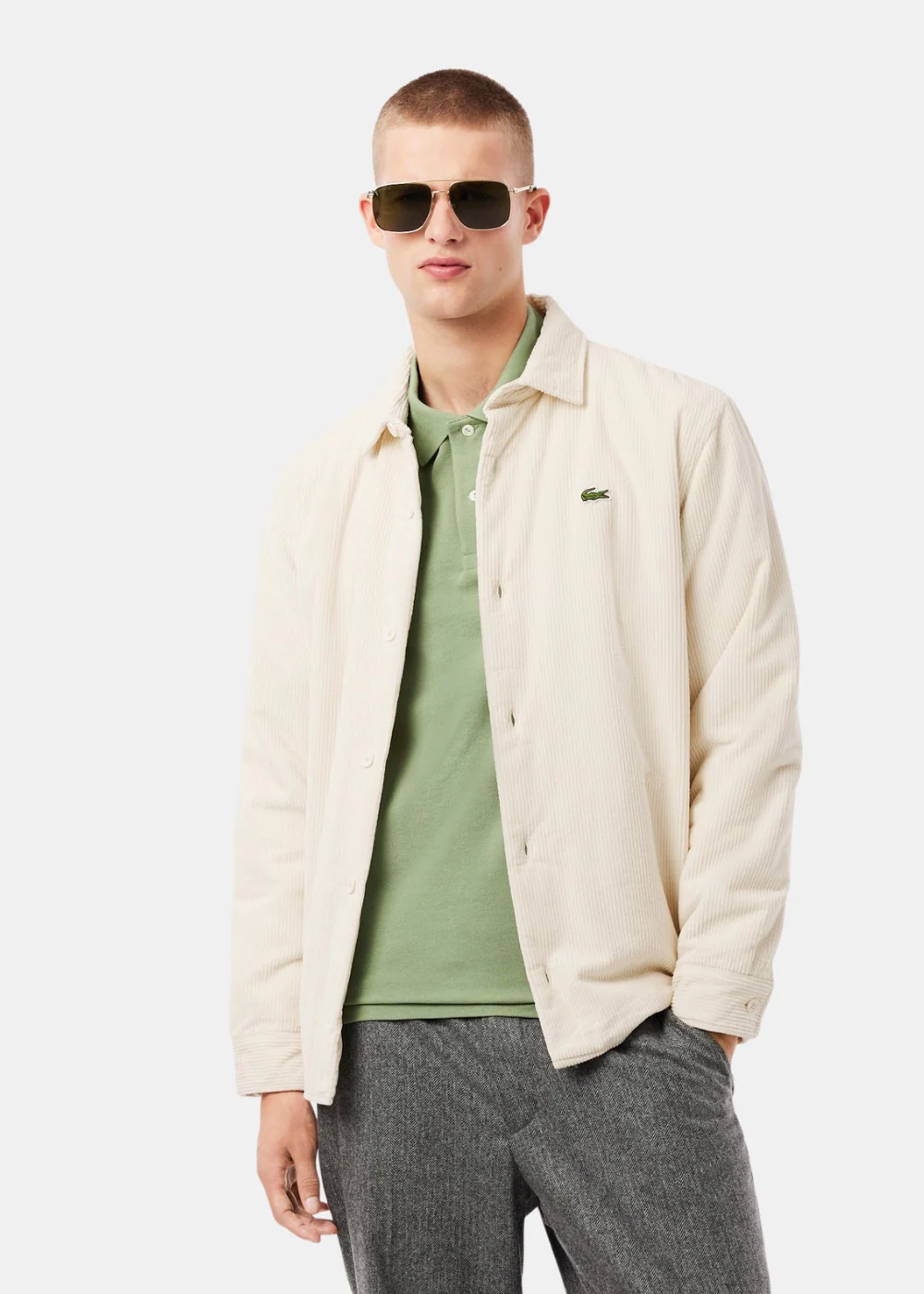 Surchemise en velours - beige – Image 3