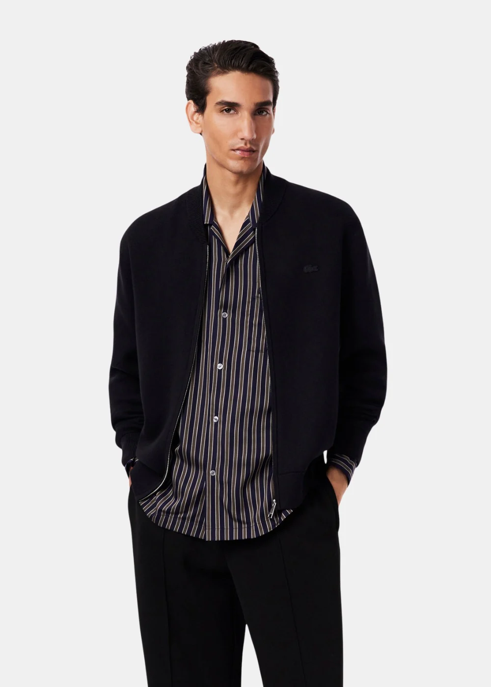 Bomber en maille de laine – noir – Image 2