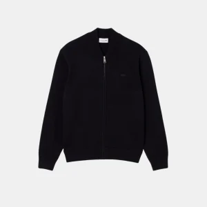 Bomber en maille de laine – noir