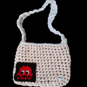 Invader Bag - Sac bandoulière crochet en fils t-shirt recyclés