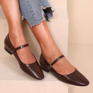 Ballerines à bout rond et bride fine