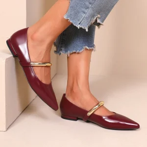 Ballerines de bandes métalliques