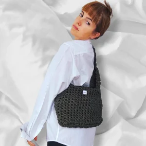 Kakikus - Sac bandoulière crocheté fils t-shirt recyclés