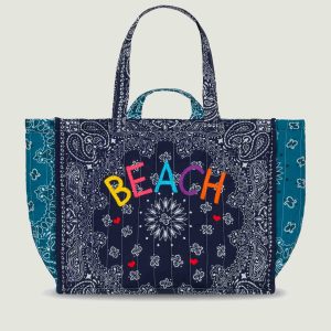 Maxi Cabas Matelassé  -  BEACH - Navy / Pétrole