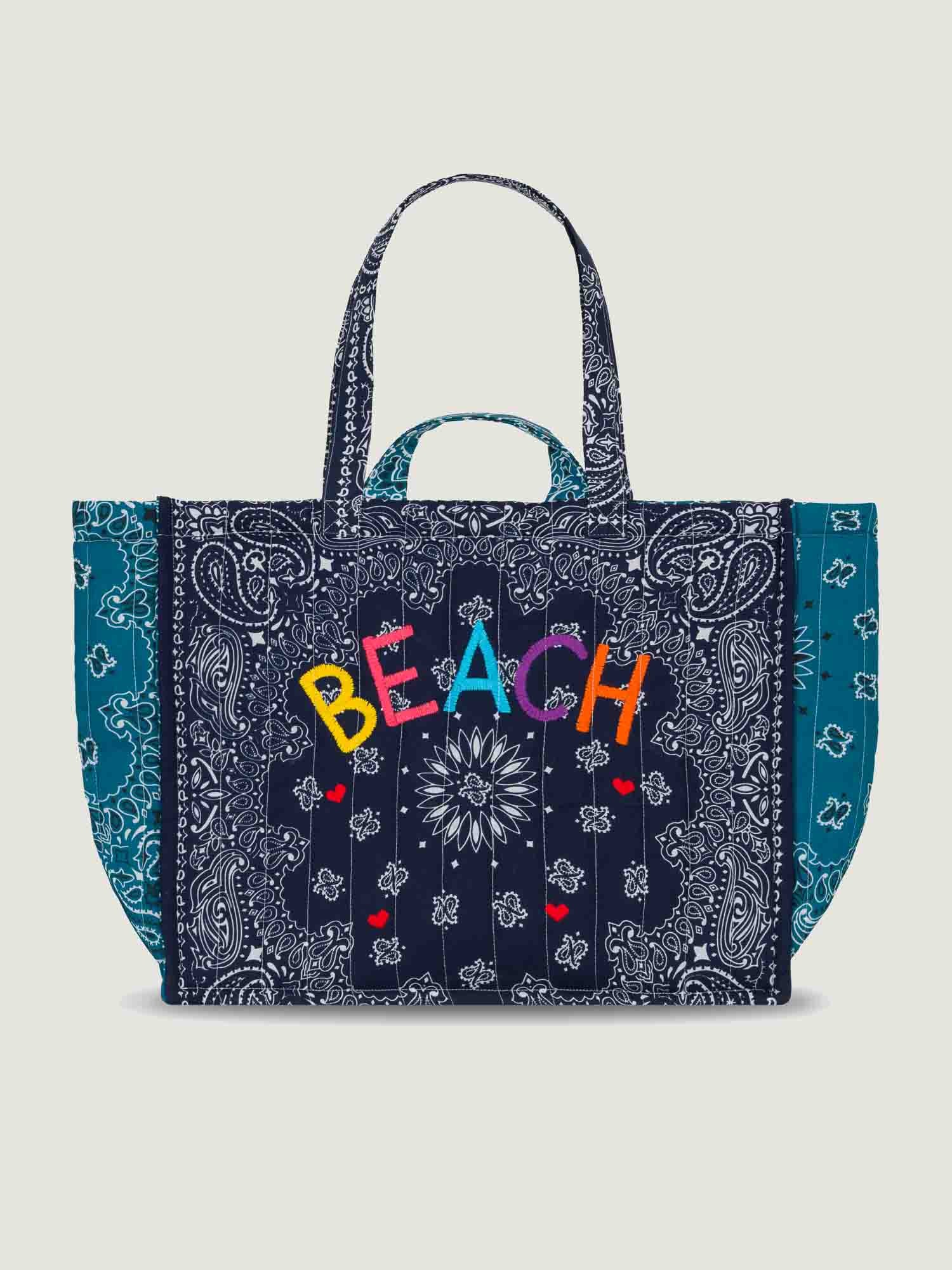 Maxi Cabas Matelassé - BEACH - Navy / Pétrole