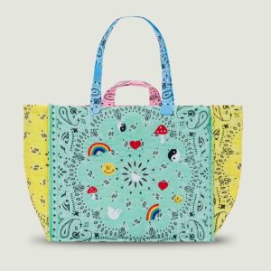 Maxi Cabas Matelassé - MULTI-EMOJIS - Mint / Colorblock