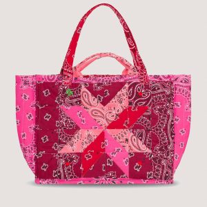 Maxi Cabas Matelassé - PATCHWORK - Bordeaux / Colorblock