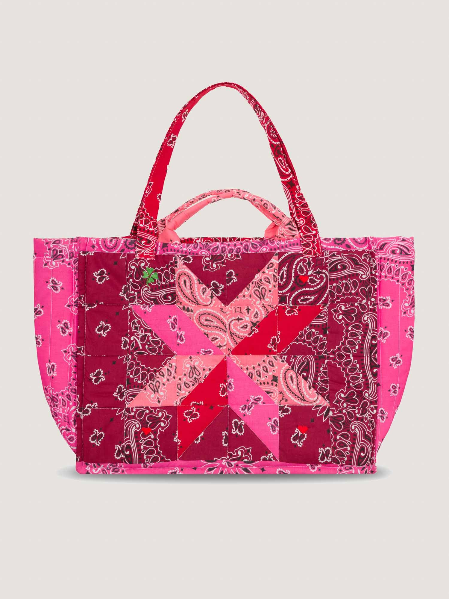 Maxi Cabas Matelassé - PATCHWORK - Bordeaux / Colorblock