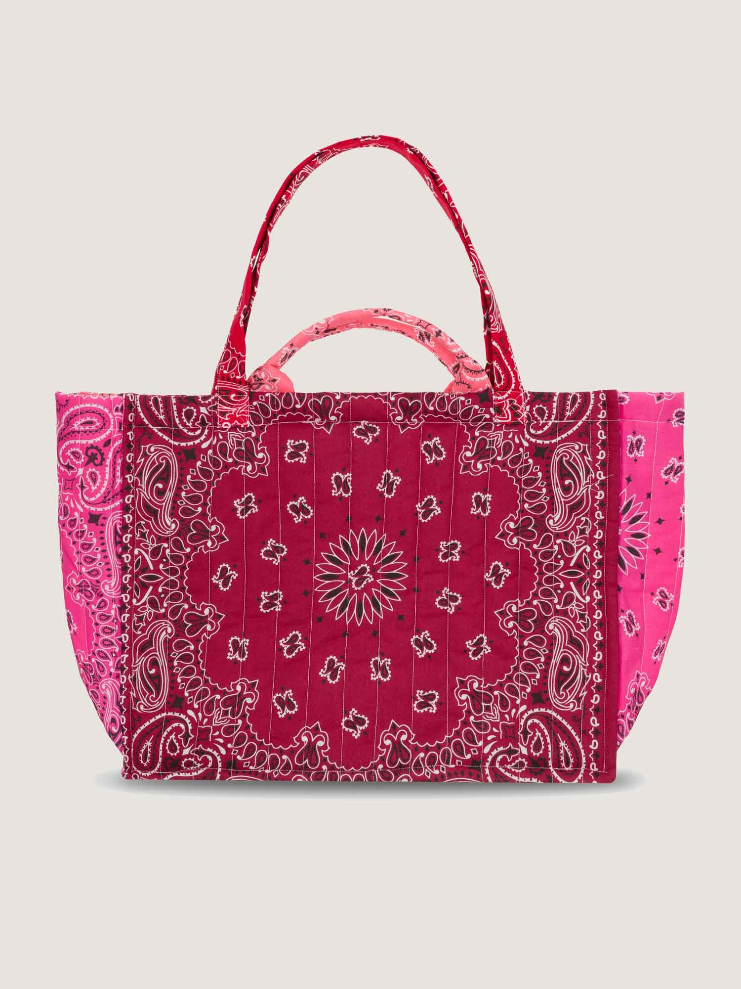 Maxi Cabas Matelassé - PATCHWORK - Bordeaux / Colorblock – Image 3