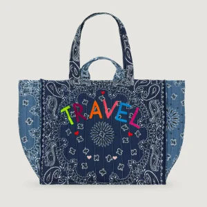 Maxi Cabas Matelassé - TRAVEL - Navy / Chambray