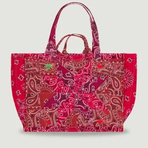 Maxi Cabas Matelassé - PATCHWORK - Vintage red / Real red