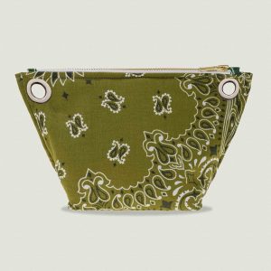 Mini Pochette Œillets - Bronze / Vert Week-End