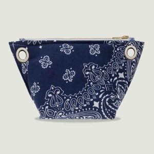 Mini Pochette Œillets - Navy / Chambray