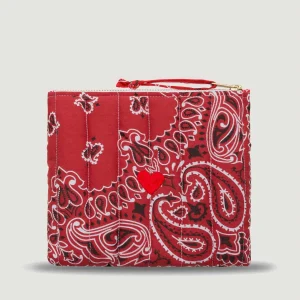 Mini Pochette Zippée Matelassée - COEUR - Vintage Red / Real Red