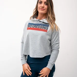 Sweat crop top dos croisé frenchy / femme