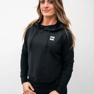 Sweat crop top dos croisé / femme