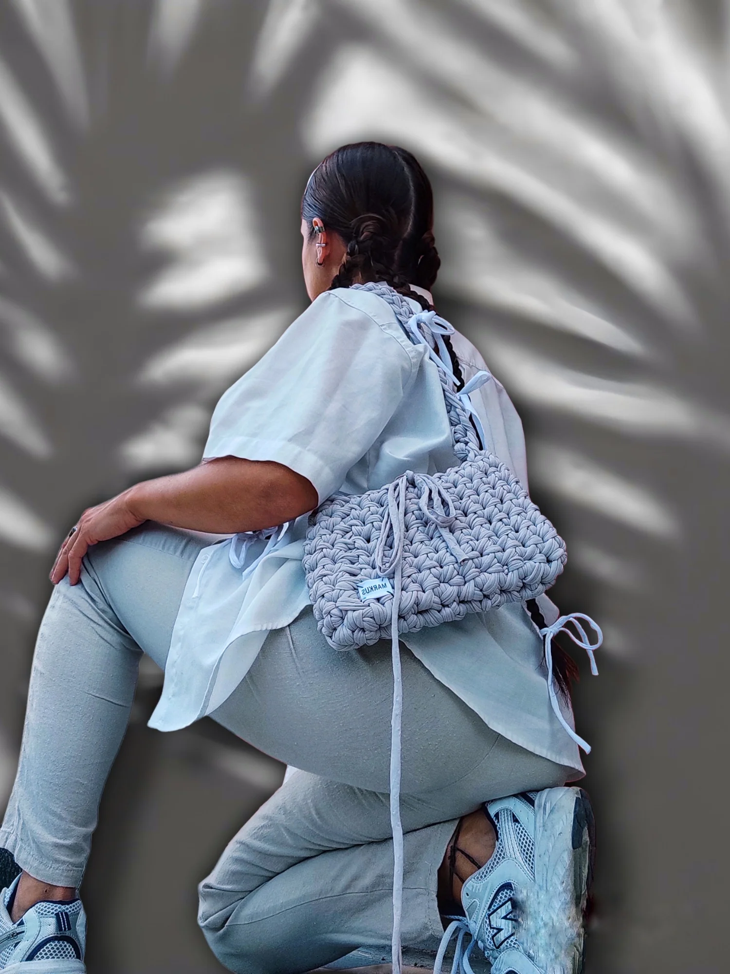 Nudy Bag - Sac bandoulière en crochet fils recyclés – Image 3