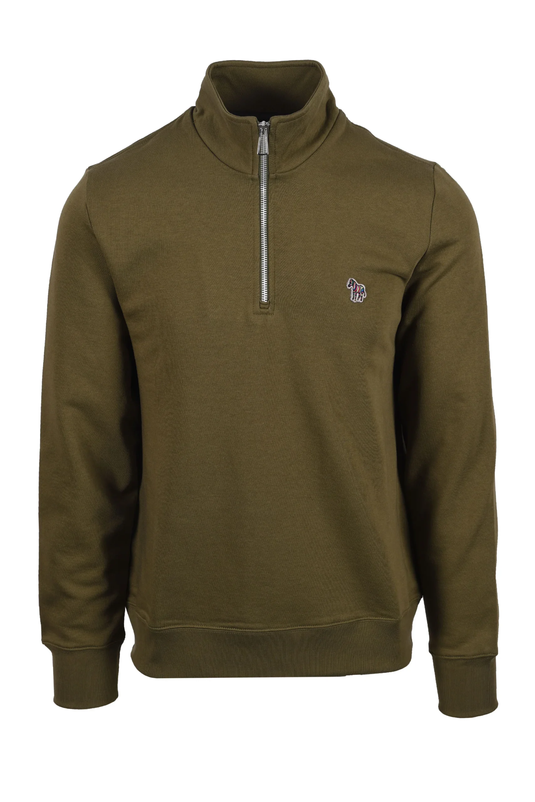 PAUL SMITH REG FIT HALF ZIP SWEATSHIRT SAGE