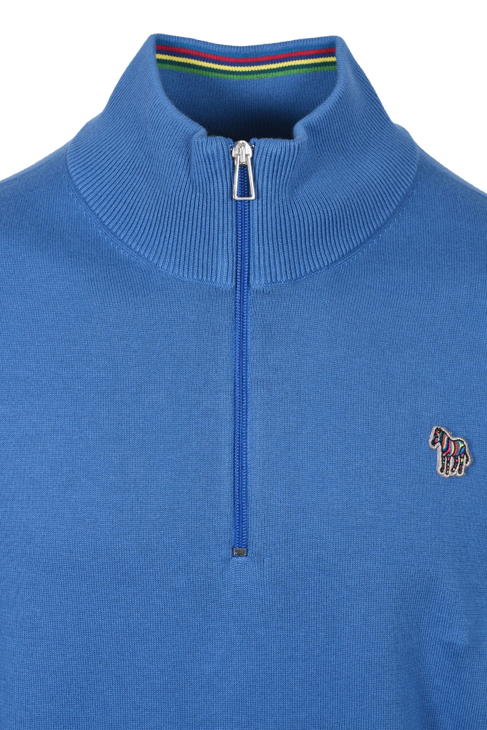 PAUL SMITH ZIP NECK SWEATER BLUE – Image 2