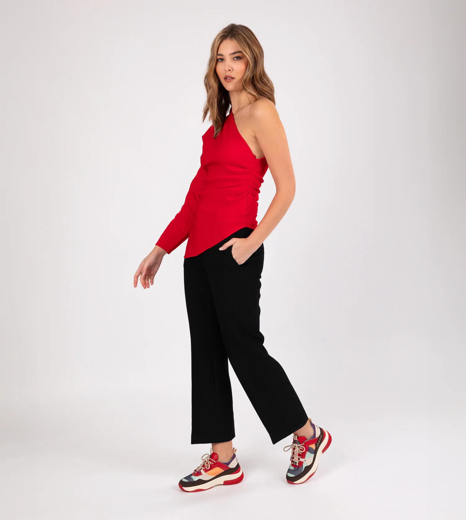 Baskets Fashion, rouge – Image 2