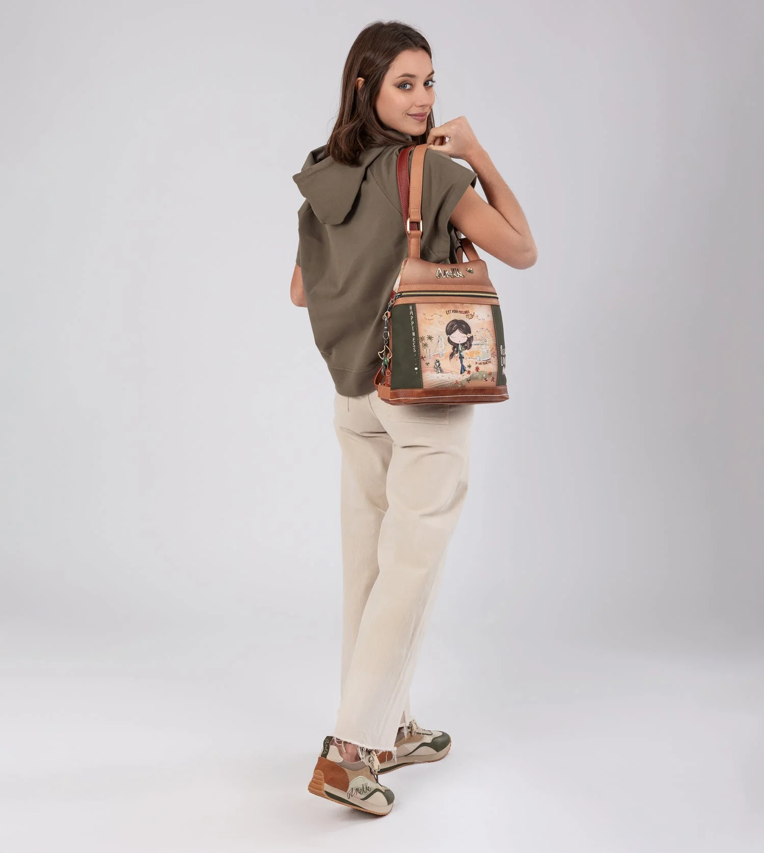 Sac à dos antivol camel Anekke Peace & Love – Image 6