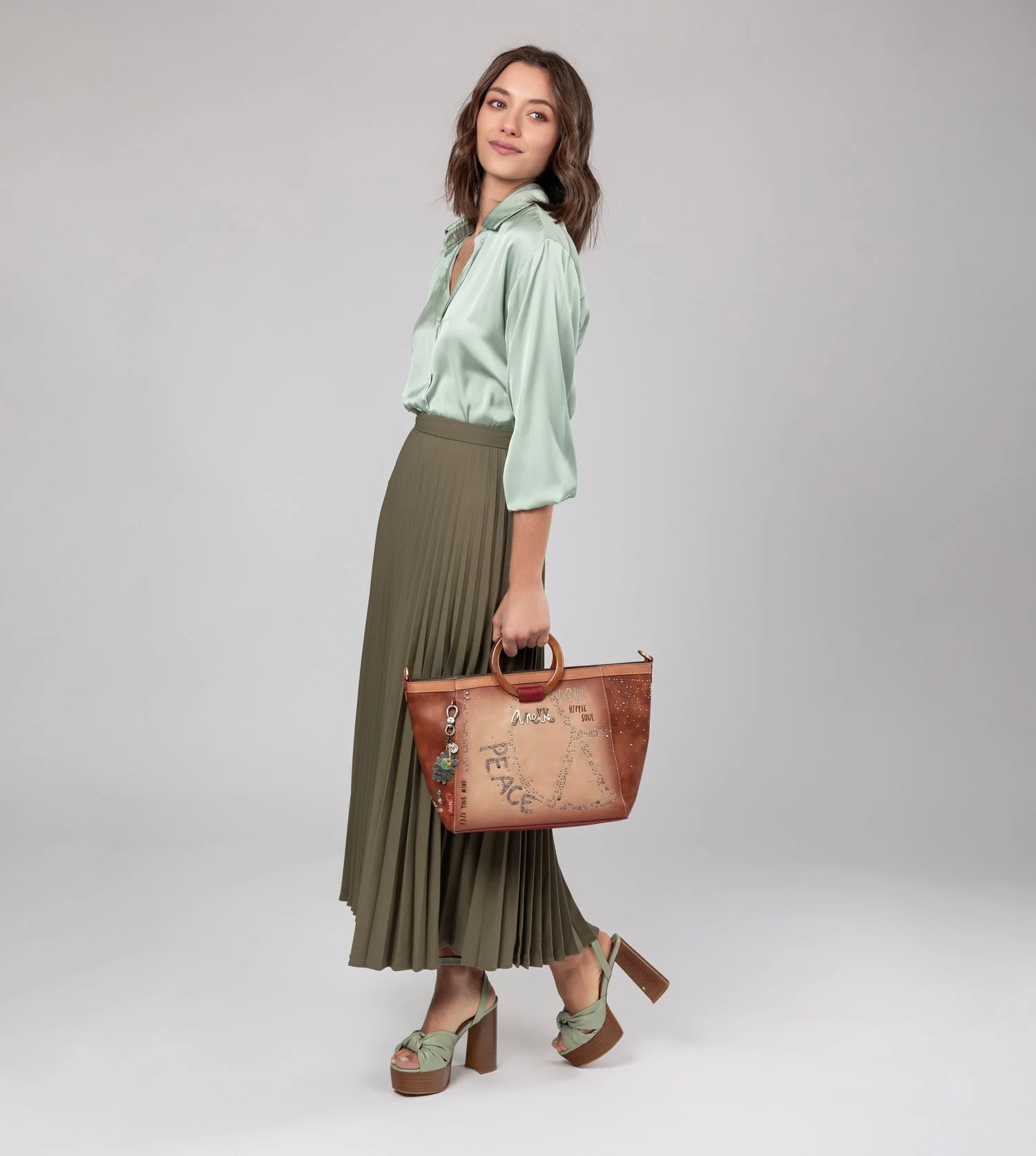 Sac bandoulière anses arrondies Flowers – Image 2