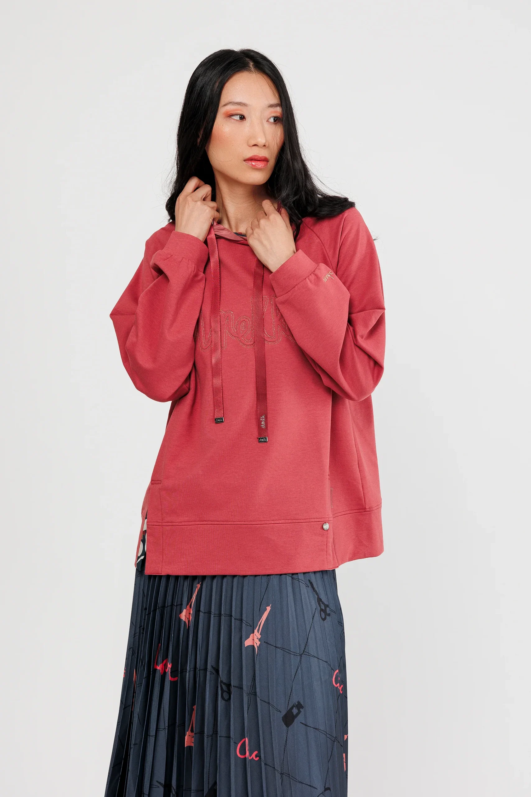 Sweat à capuche rouille