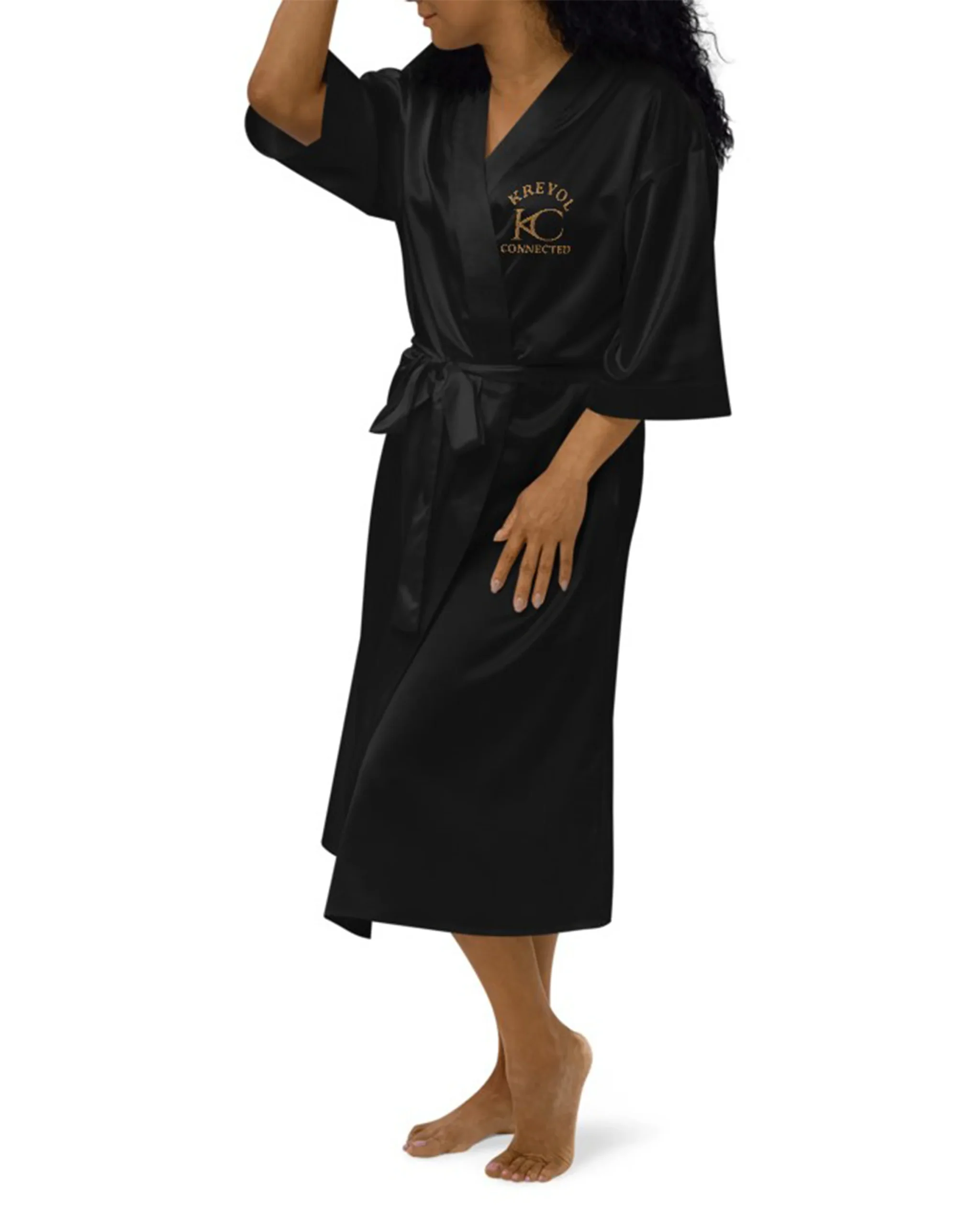 Peignoir en satin - Lavanneau – Image 7