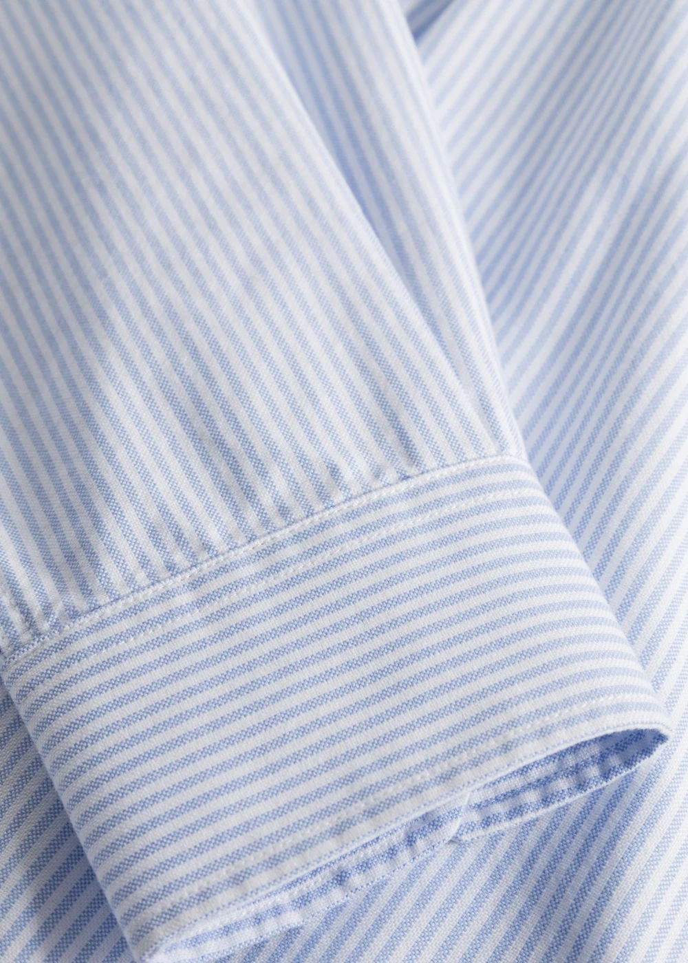 Chemise Rayée Oxford BD - bleu pale – Image 5