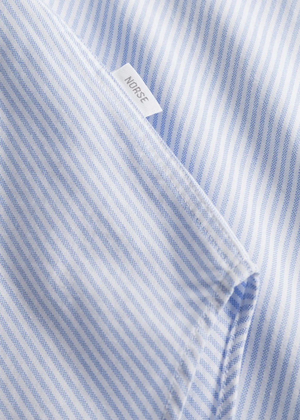 Chemise Rayée Oxford BD - bleu pale – Image 4