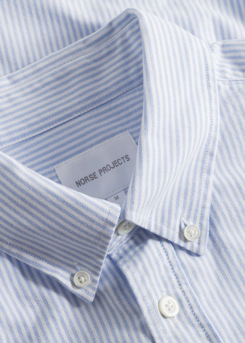 Chemise Rayée Oxford BD - bleu pale – Image 3