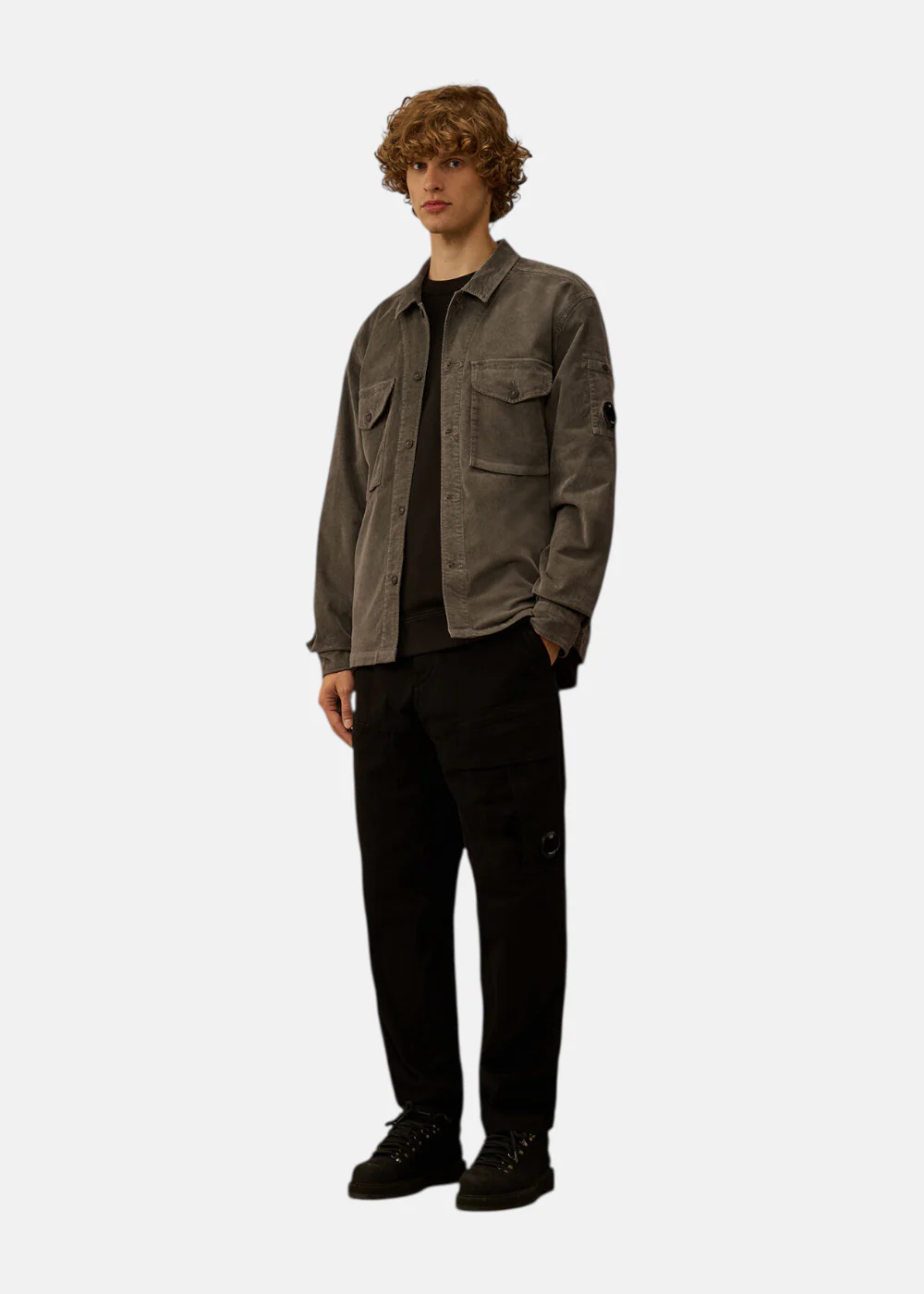 Surchemise Velours - gris clair – Image 4