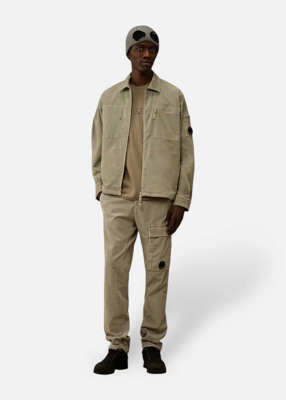 Pantalon en velours côtelé-gris clair – Image 2