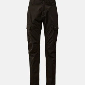 Pantalon cargo satin stretch - noir