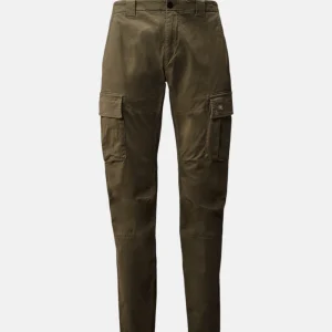 Pantalon cargo satin stretch -vert