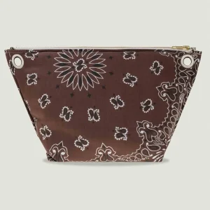 Pochette Œillets - Marron / Beige