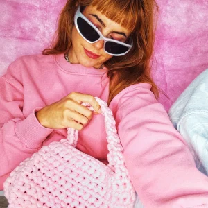 Bubblegum Bag - Sac à main crocheté fils recyclés femme