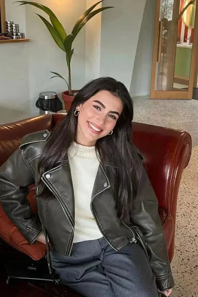 Veste en similicuir pour femme style motard – Image 2