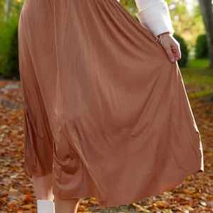 -40% Jupe fluide camel