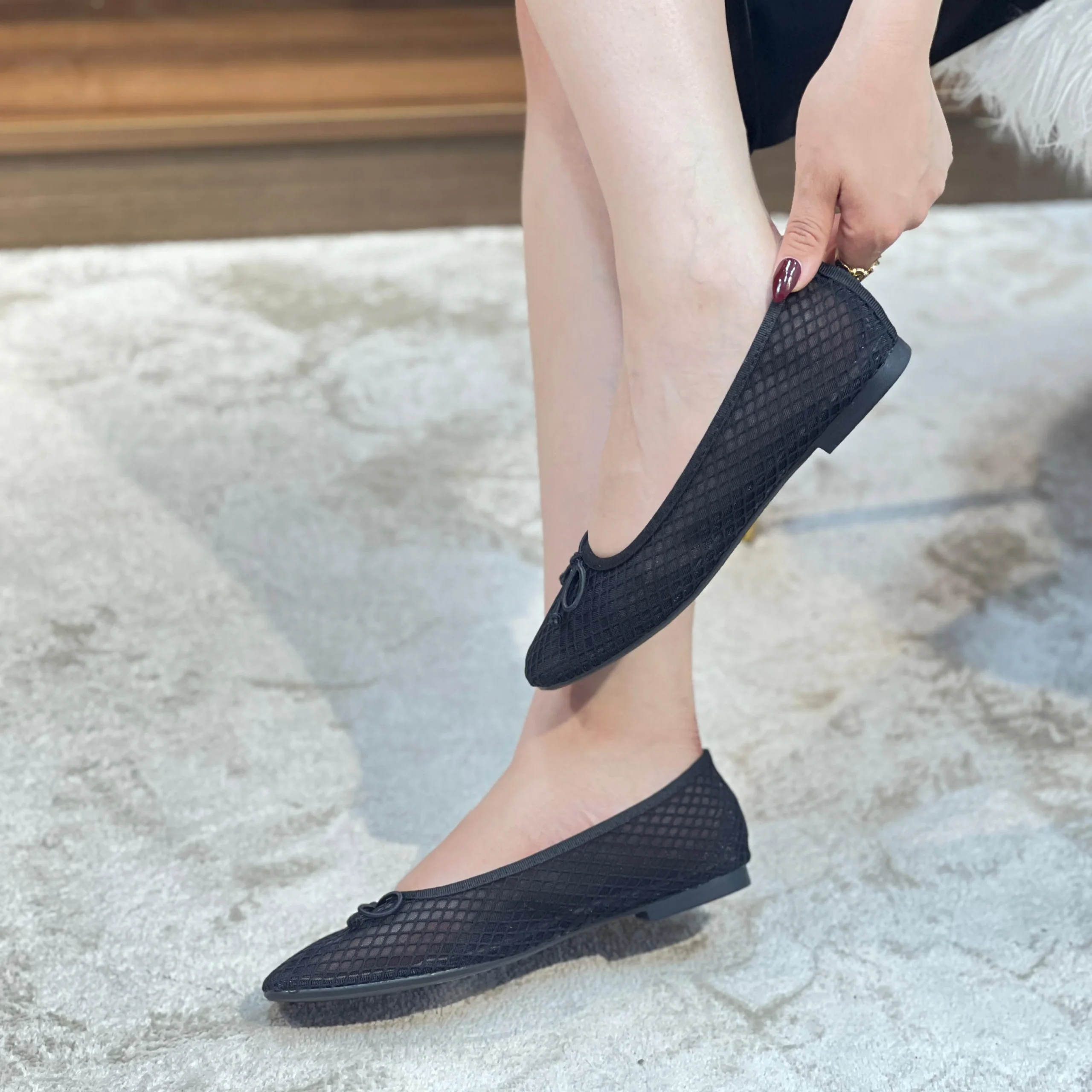 Ballerines en maille ornées – Image 6