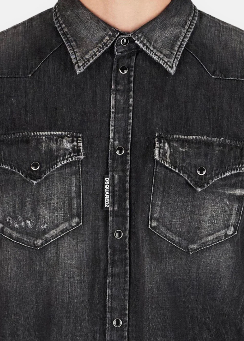 Chemise en jean - western classic - noir – Image 3