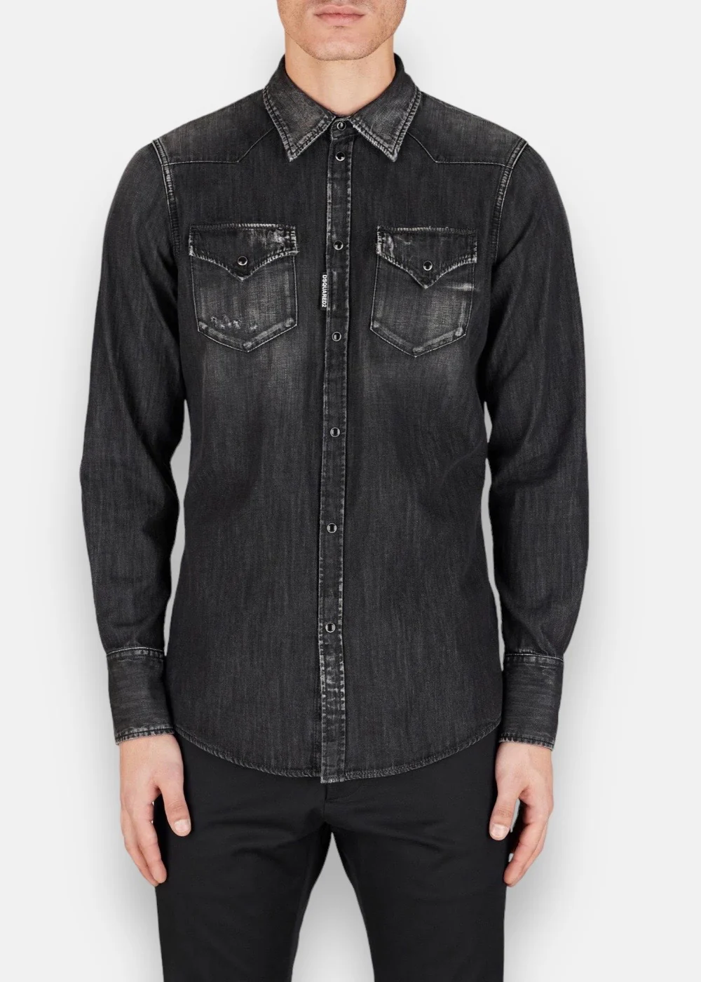 Chemise en jean - western classic - noir – Image 4