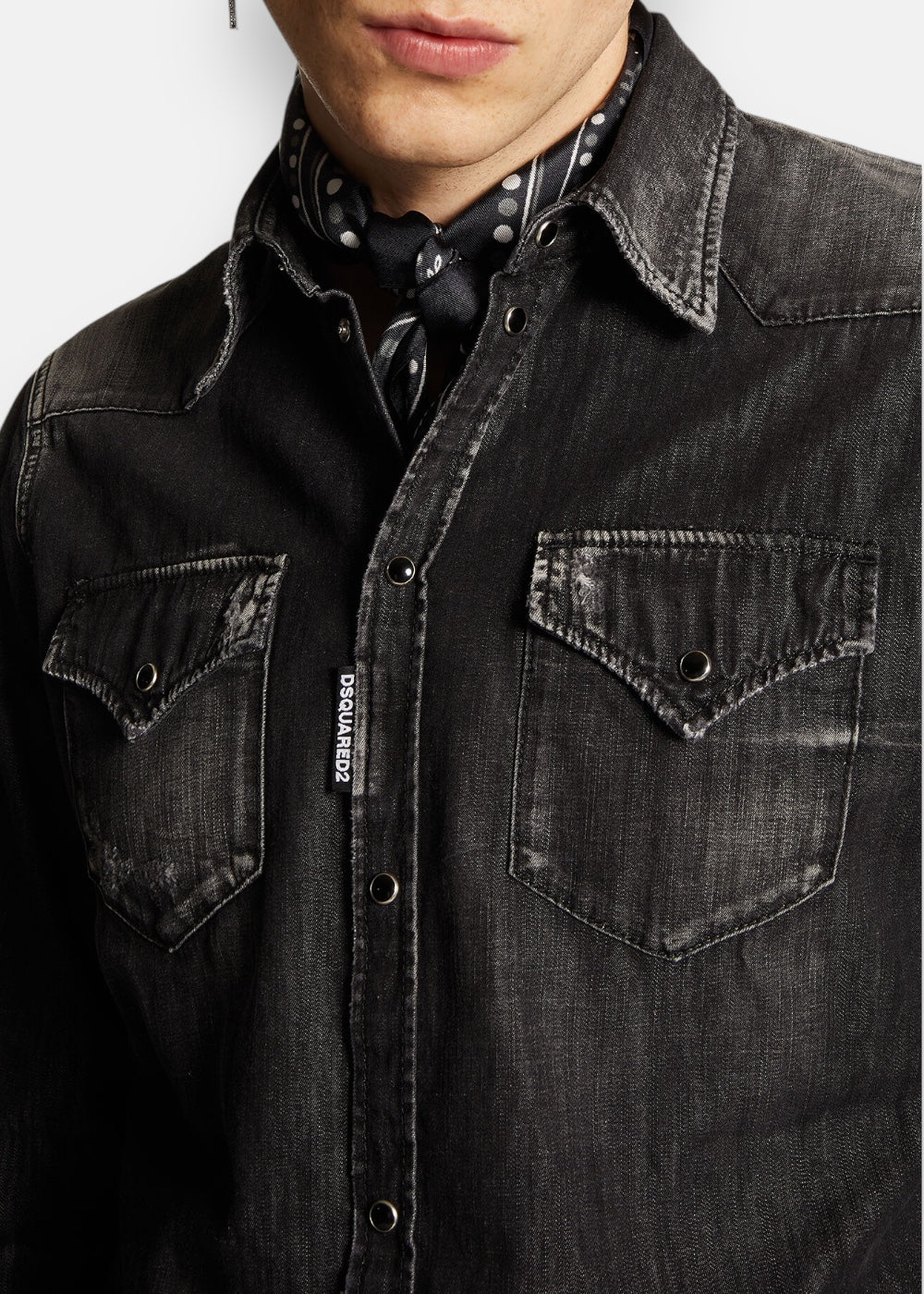 Chemise en jean - western classic - noir – Image 2