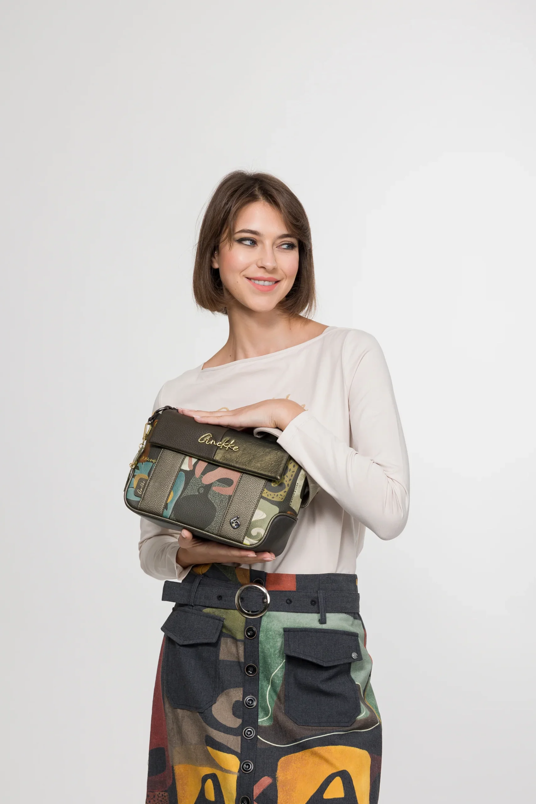 Sac à bandoulière imprimé Amphora avec rabat – Image 2