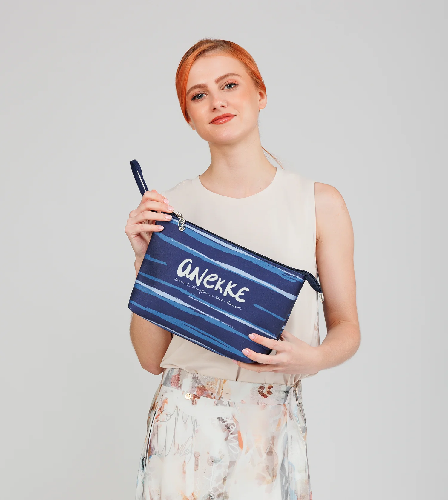 Grand sac de plage bleu profond – Image 3