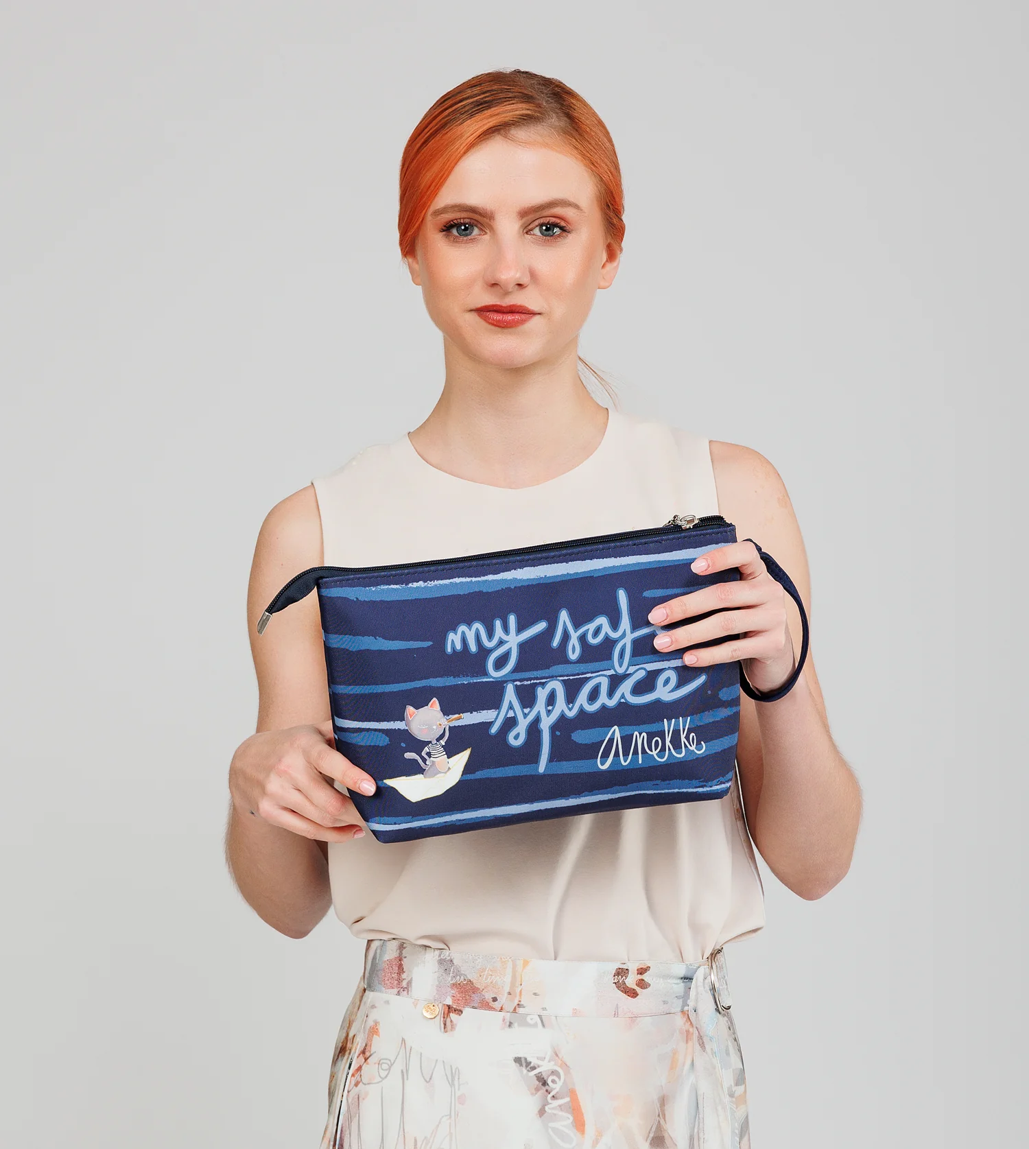 Grand sac de plage bleu profond – Image 5